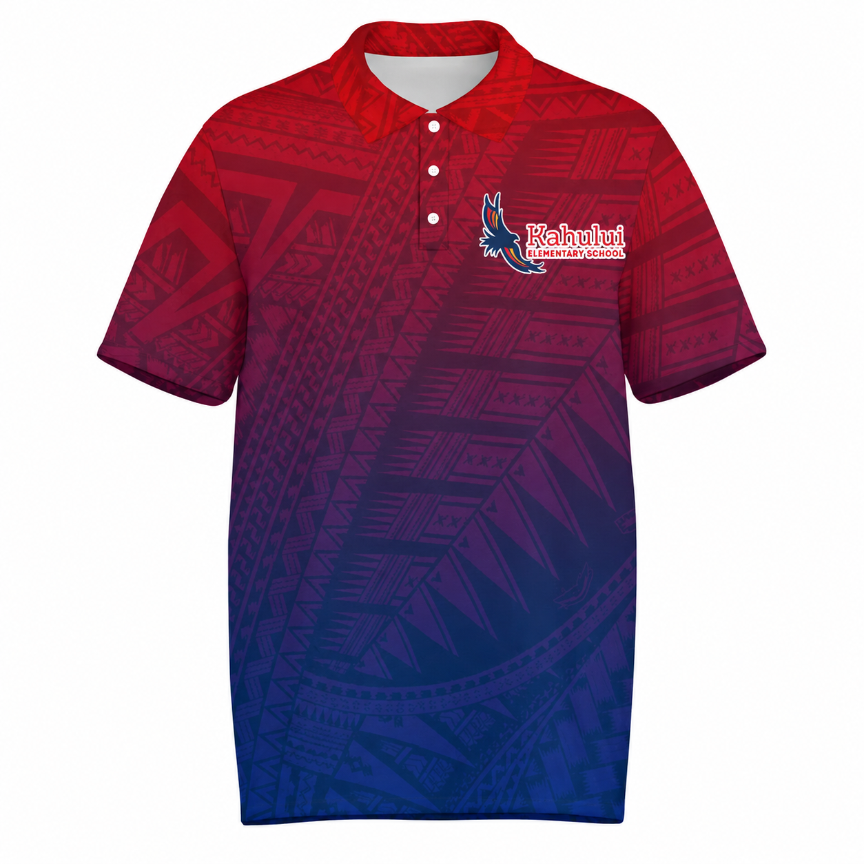 Kahului Elementary School Polo Shirt • Polynesian Tribal Design
