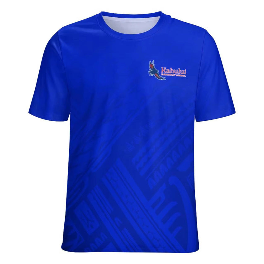Kahului Elementary Dri-Fit Blue Tribal T-Shirt