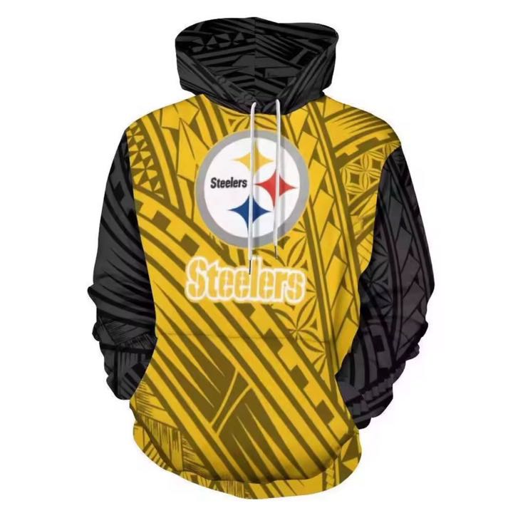 Steelers Tribal Design Hoodie | Polynesian NFL Hoodie