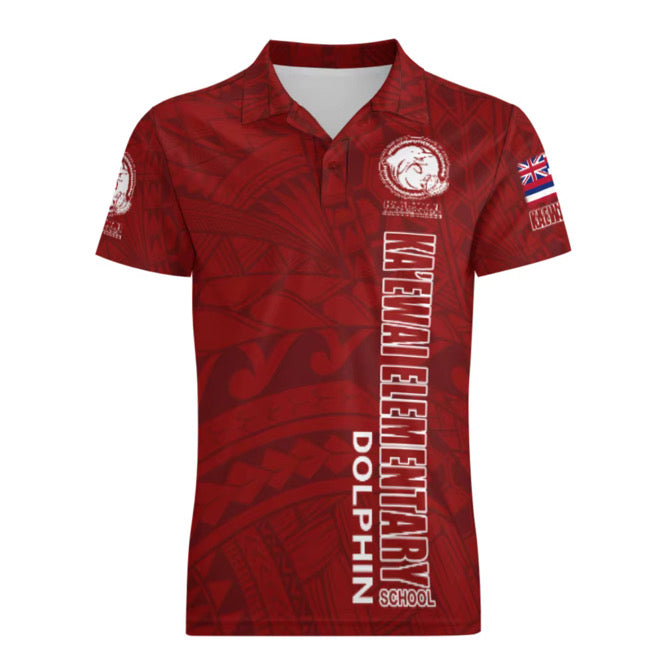 Unisex Ka’ewai Staff Polo Shirt (Tribal Design)