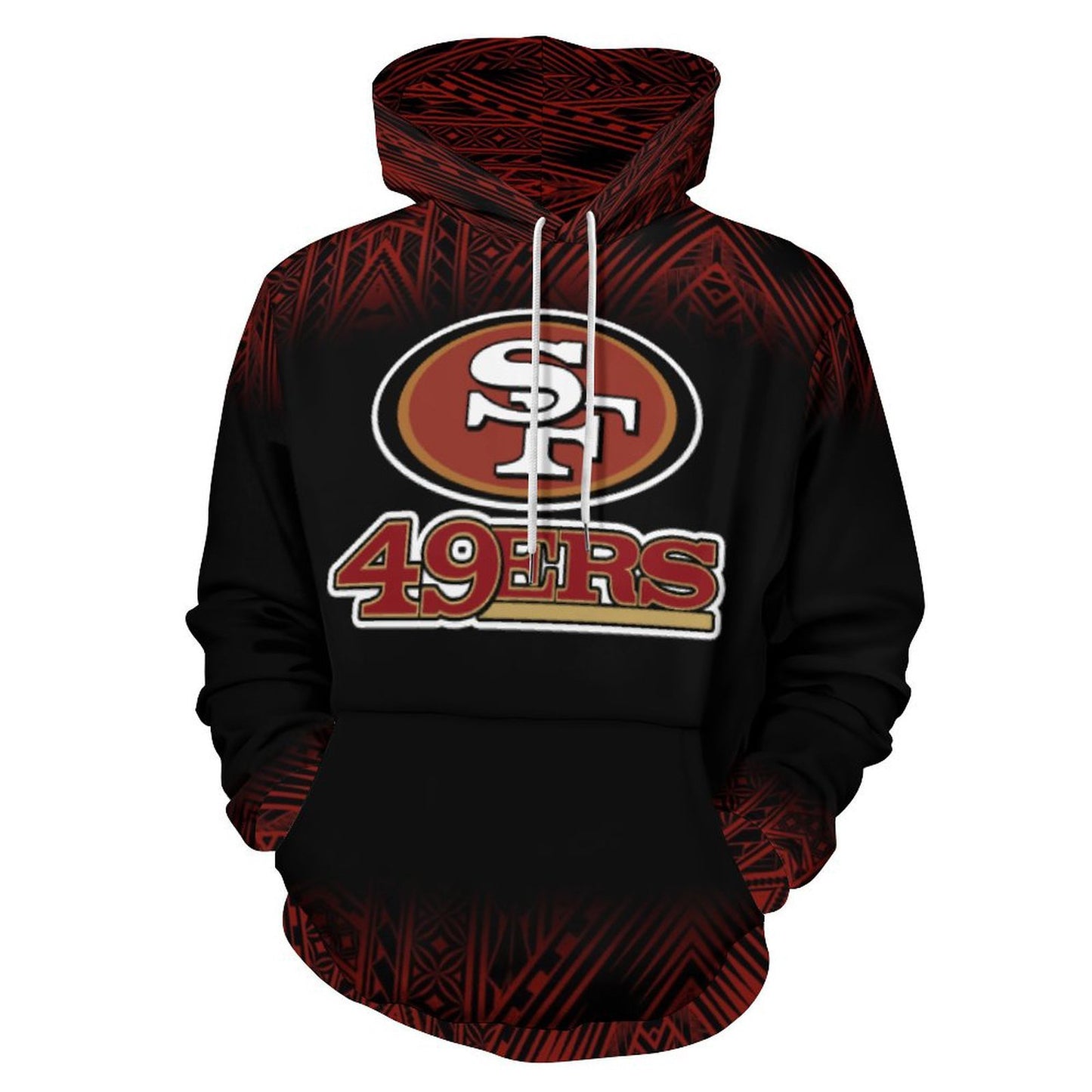 San Francisco 49ers Tribal Design Hoodie | Polynesian NFL Hoodie