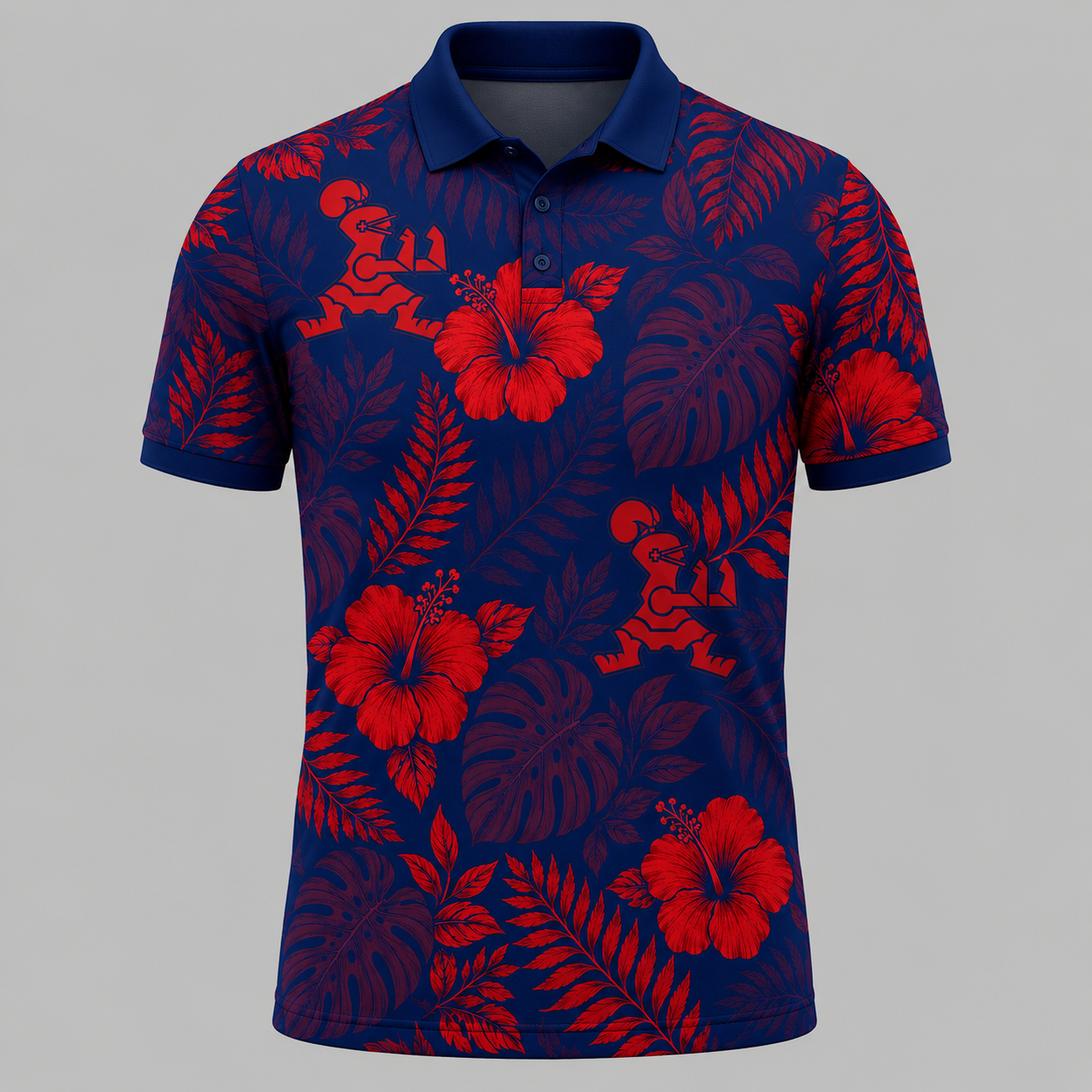 Saint Louis School Polo Shirt • Hawaiian Tribal Design