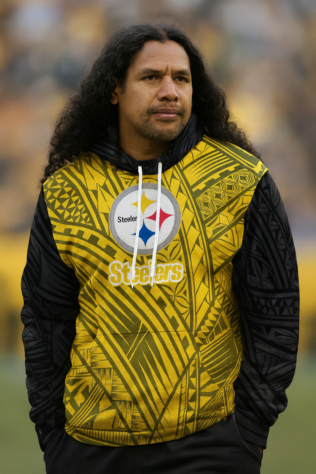 Steelers Tribal Design Hoodie | Polynesian NFL Hoodie