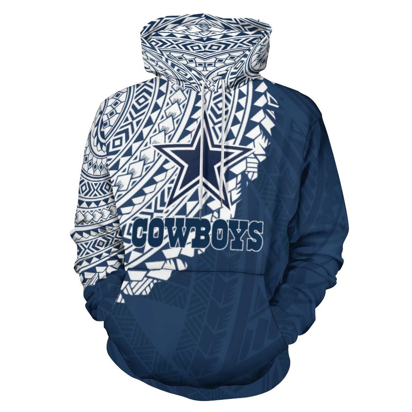 Cowboys Tribal Design Hoodie | Polynesian NFL Hoodie