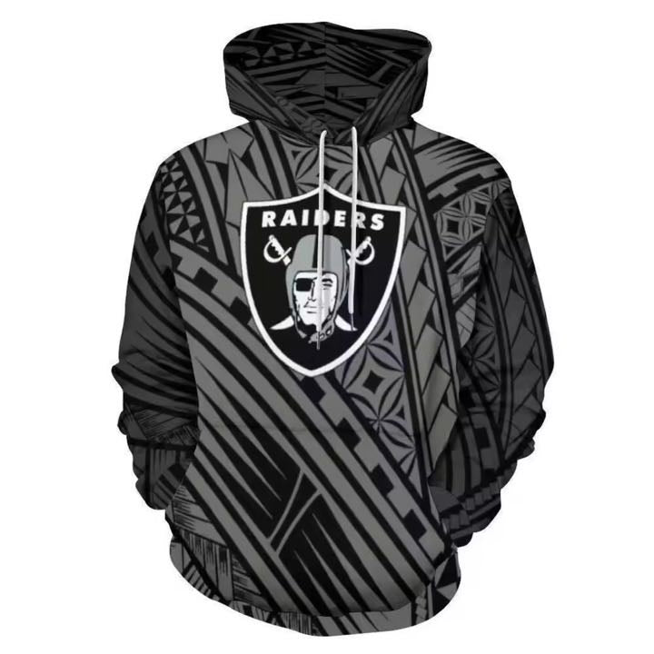 Raiders Tribal Design Hoodie | Polynesian NFL Hoodie
