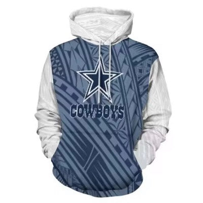 Cowboys Tribal Design Hoodie | Polynesian Dri-Fit NFL Hoodie | Island Heritage Football Apparel