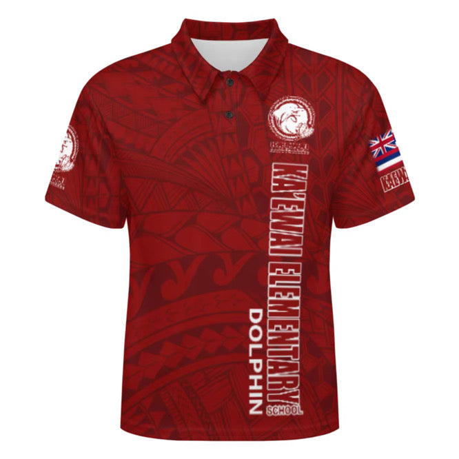 Women’s Ka’ewai Staff Polo Shirt (Tribal Design)