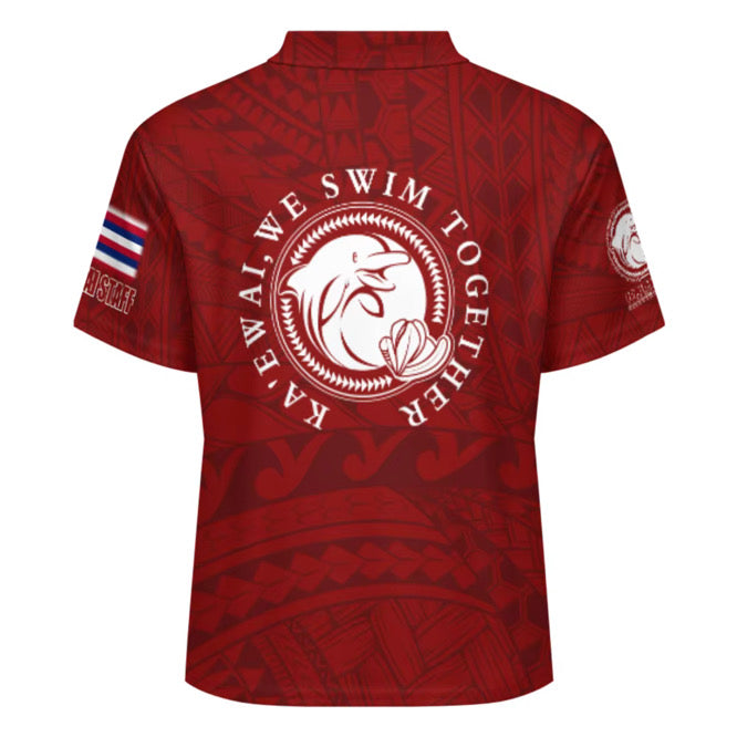 Women’s Ka’ewai Staff Polo Shirt (Tribal Design)