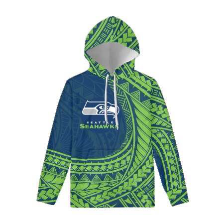 Seattle Seahawks Tribal Design Hoodie | Polynesian NFL Hoodie