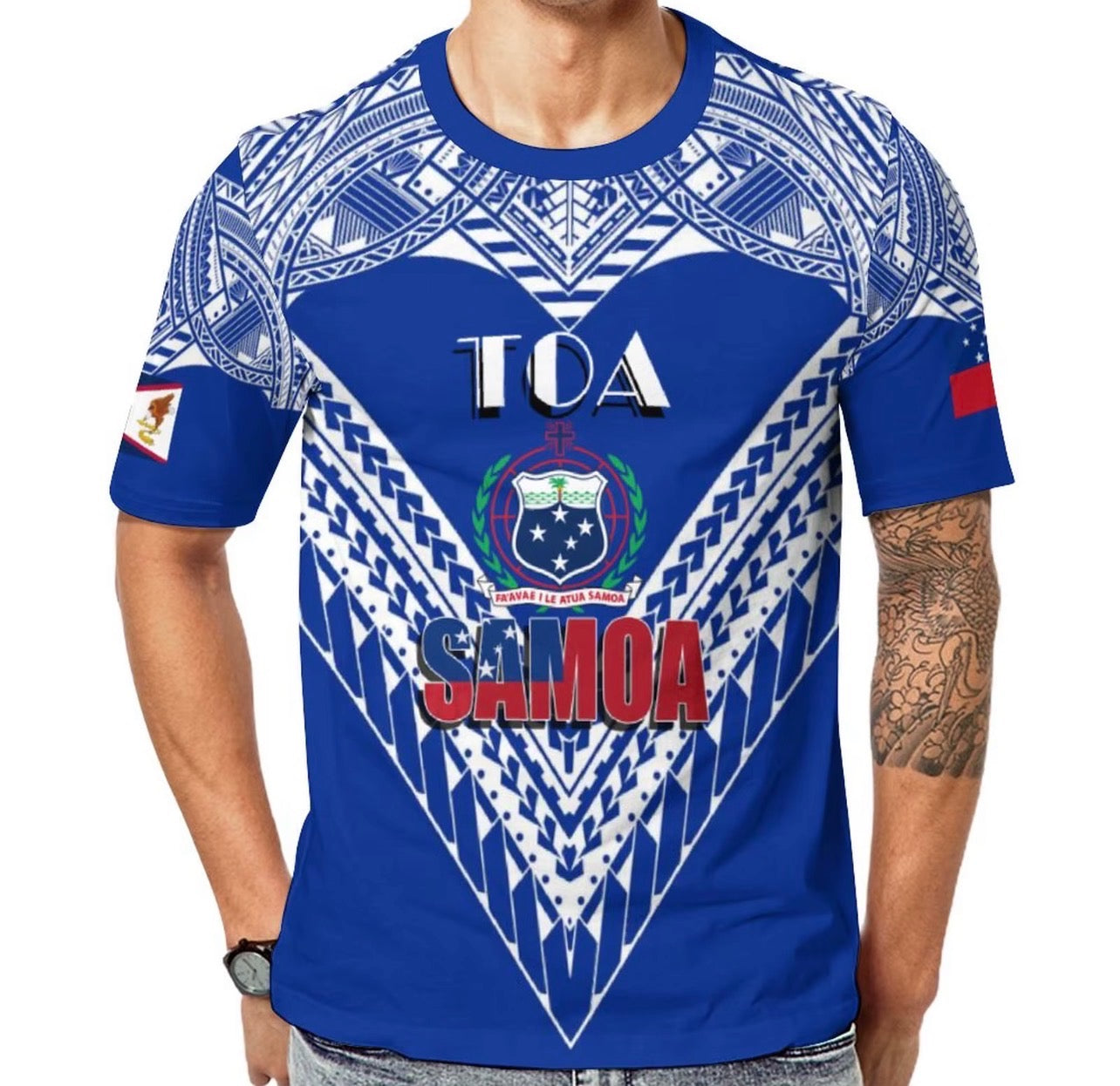Toa Samoa Polynesian Tribal T-Shirt
