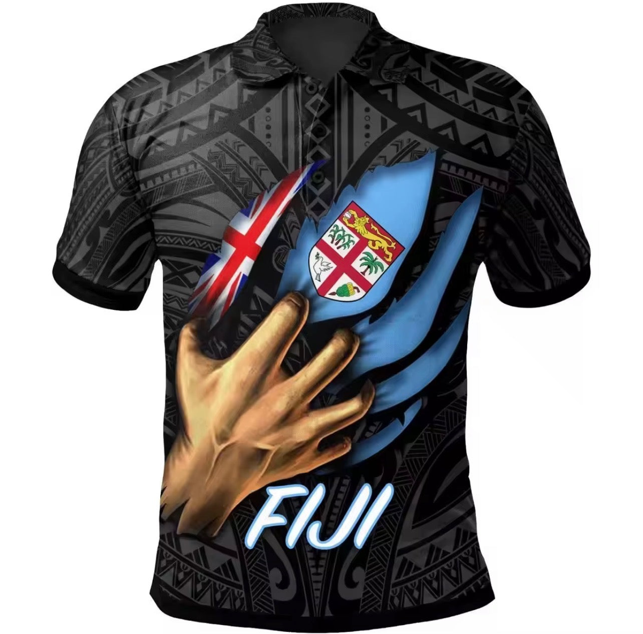 Fiji Polynesian Tribal Polo Shirt