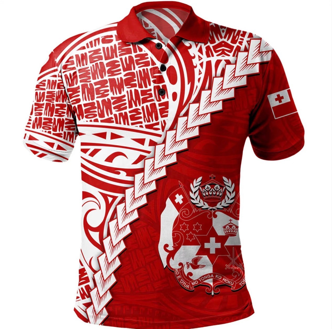Mate Ma'a Tonga Polynesian Tribal Polo Shirt