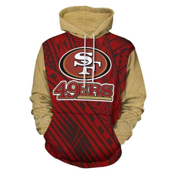 49ers Tribal Design Hoodie | Polynesian NFL Hoodie