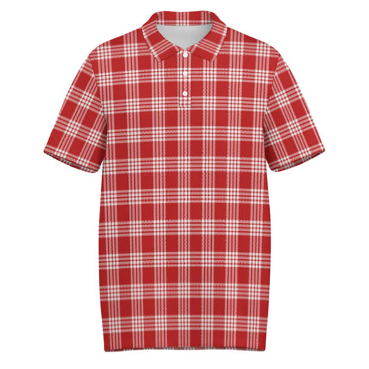Hawaiian Red Palaka Polo Shirt