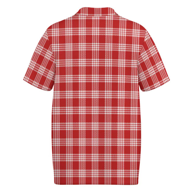 Hawaiian Red Palaka Polo Shirt