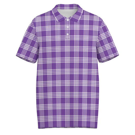 Hawaiian Purple Palaka Polo Shirt
