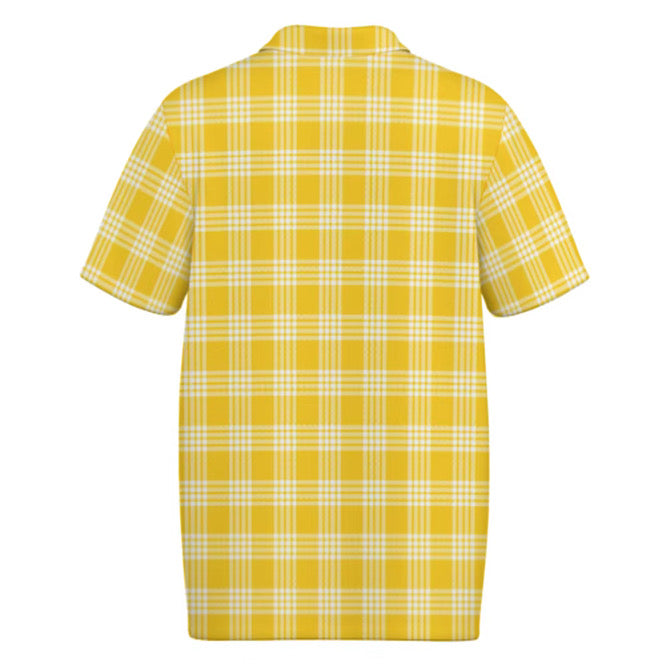 Hawaiian Yellow Palaka Polo Shirt
