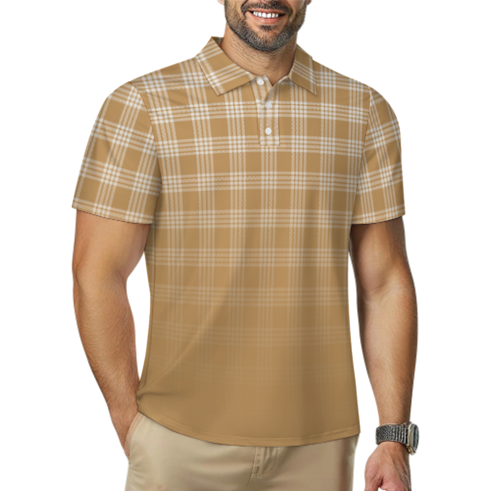 Hawaiian Gold Faded Palaka Polo Shirt