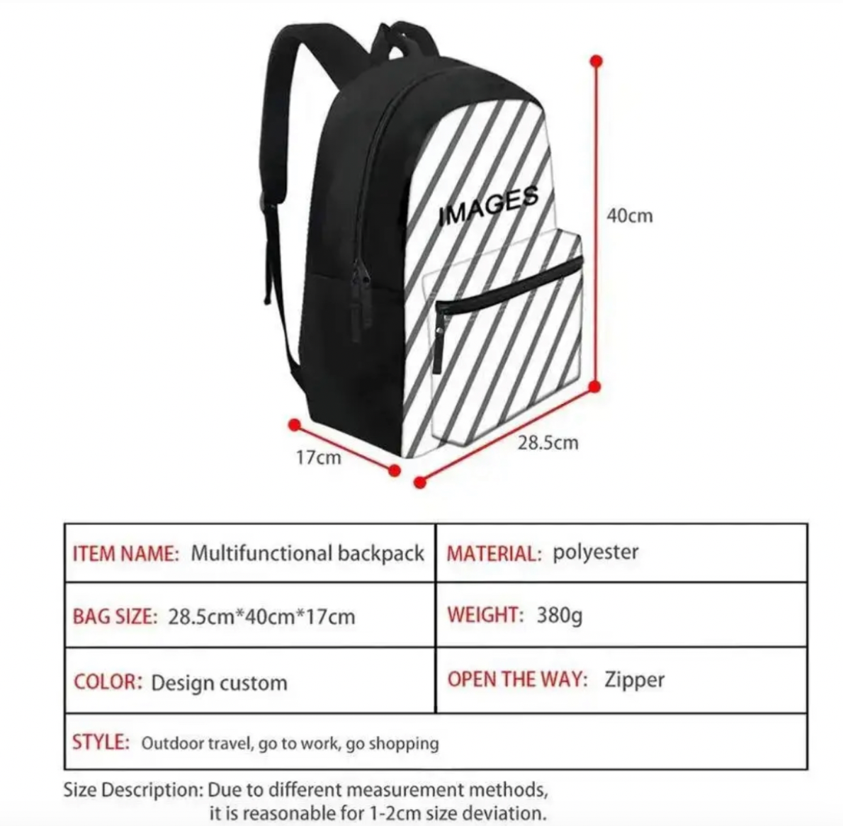 Micronesian Red Tribal Custom Backpack | Personalized School Bag | Polynesian Island Design