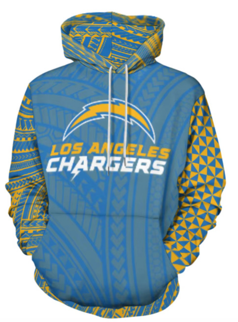 Chargers Tribal Design Hoodie | Polynesian NFL Hoodie