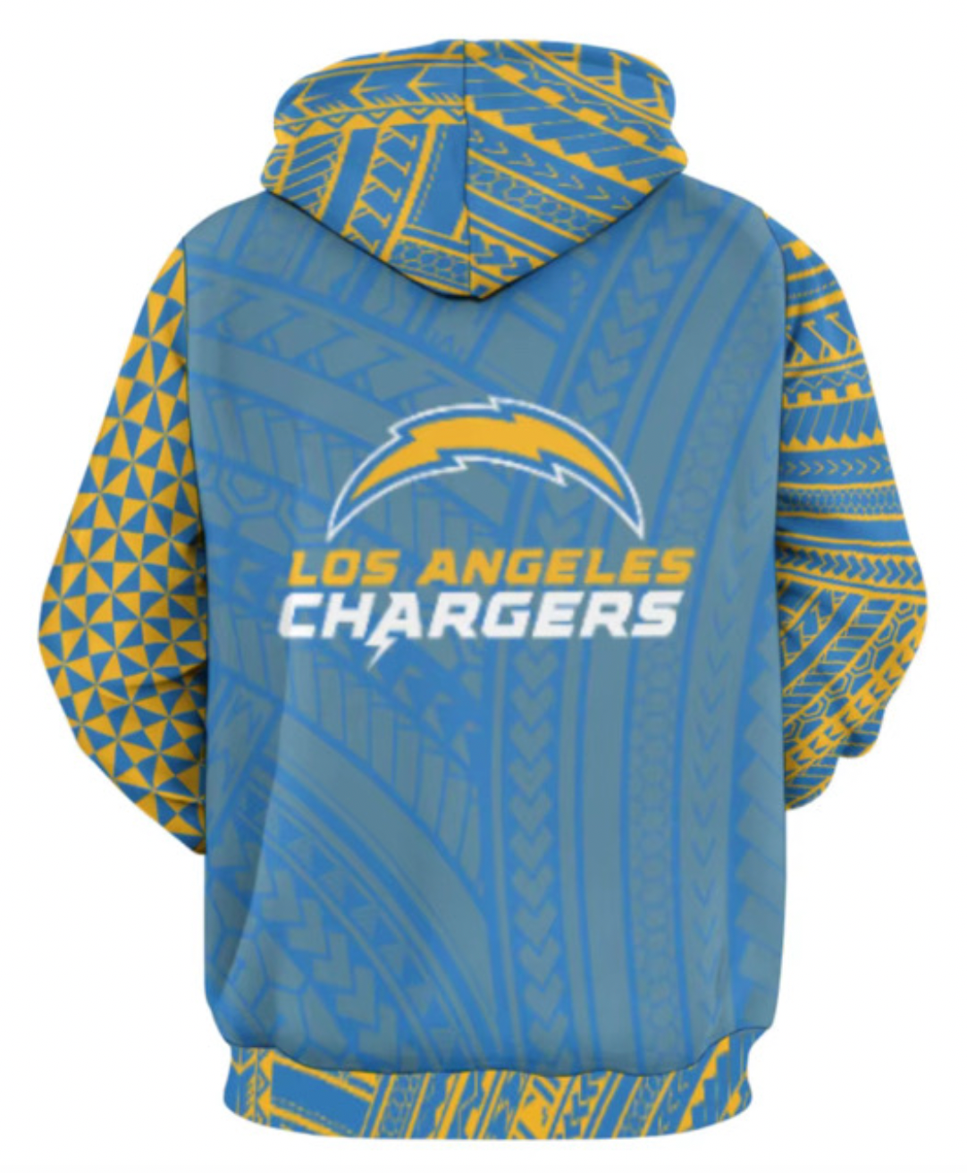 Chargers Tribal Design Hoodie | Polynesian NFL Hoodie