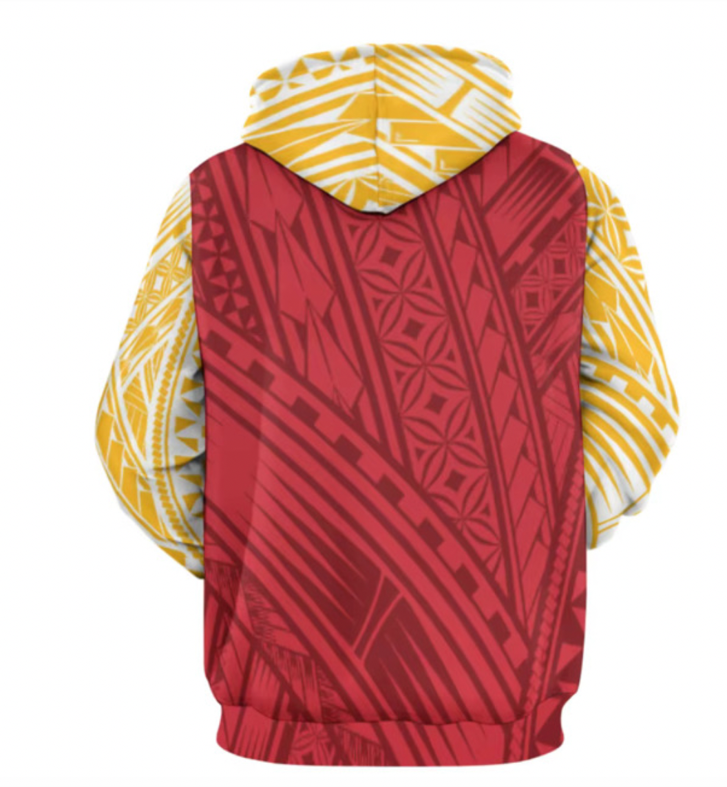 KC Chiefs Tribal Design Hoodie | Polynesian NFL Hoodie