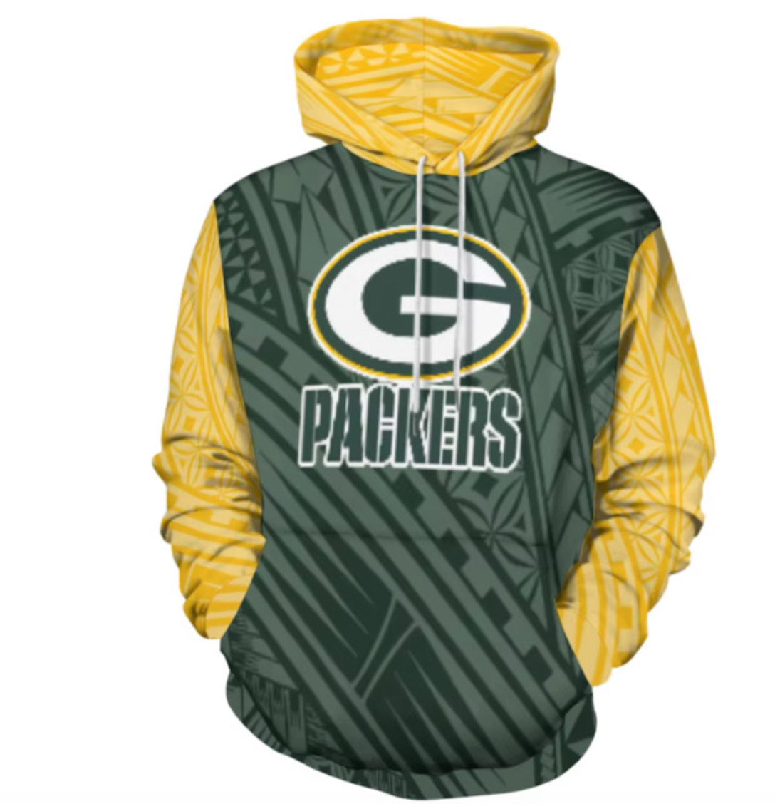 Green Packers Tribal Design Hoodie | Polynesian NFL Hoodie