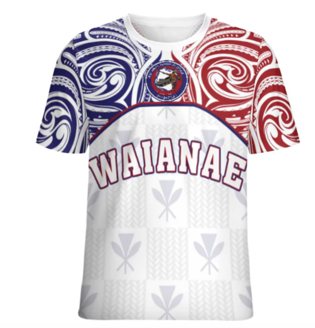 Waianae High White Tribal Dri-Fit Shirt • Island Style Design