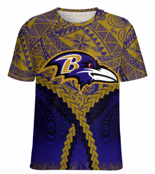 Exclusive Baltimore Ravens Hawaiian Tribal Tee – Lightweight Dri-Fit