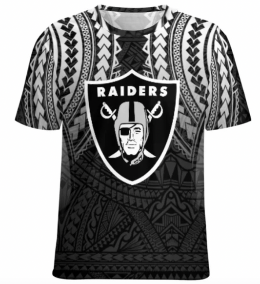 Exclusive Las Vegas Raiders Hawaiian Tribal Tee – Lightweight Dri-Fit