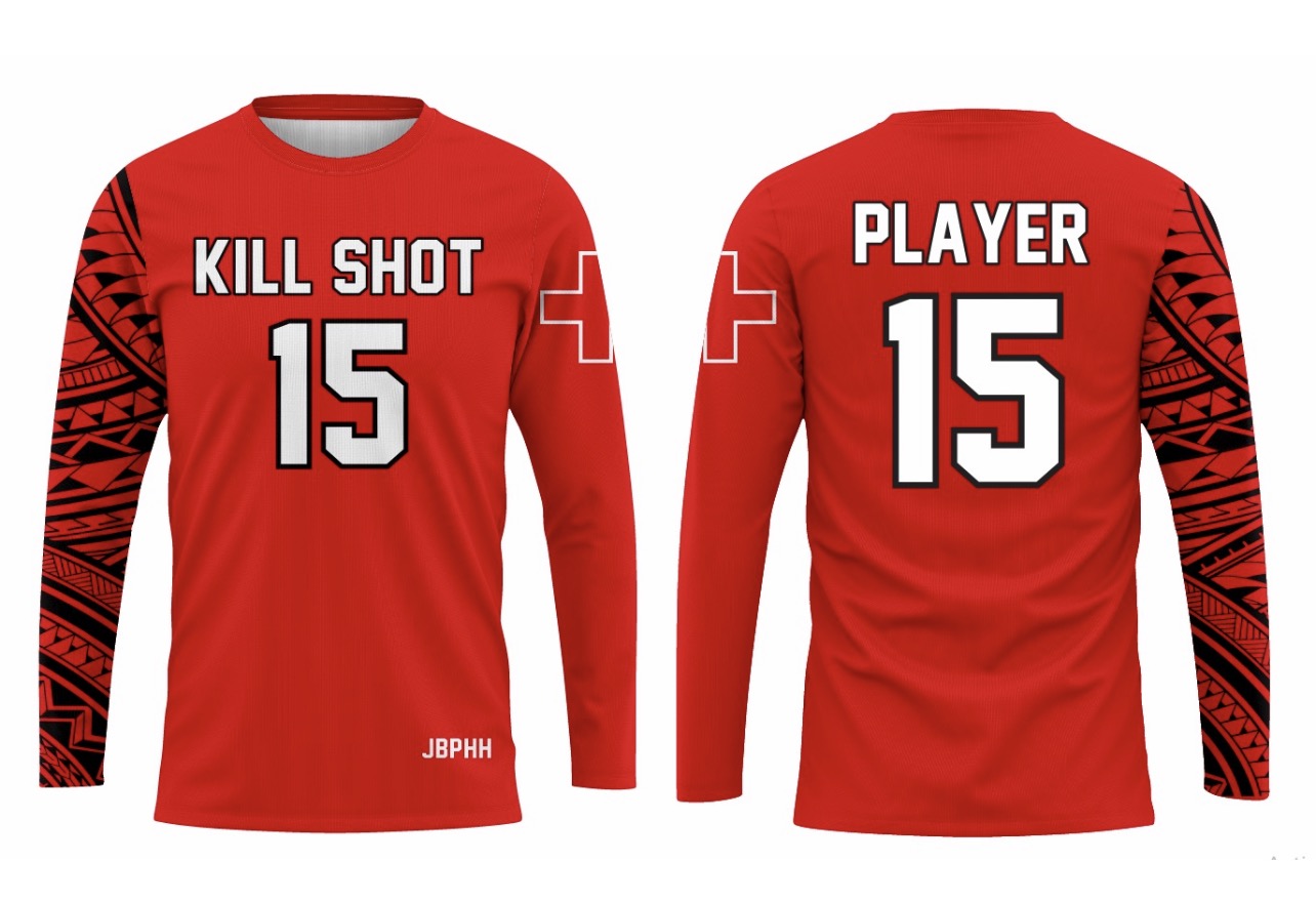 Custom Volleyball Long Sleeve Shirts • Tribal Design