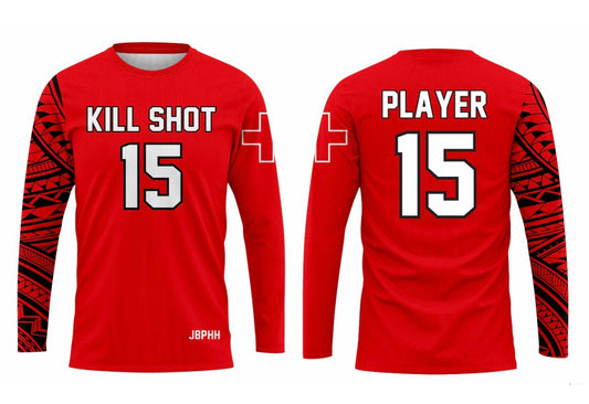 Custom Volleyball Long Sleeve Shirts • Tribal Design
