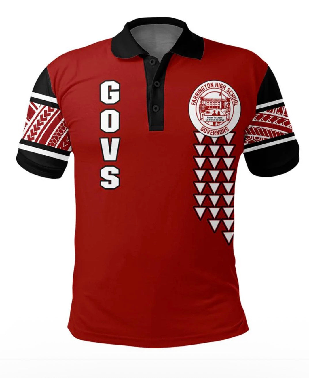 Farrington High School Polo Shirt • Polynesian Inspired Design