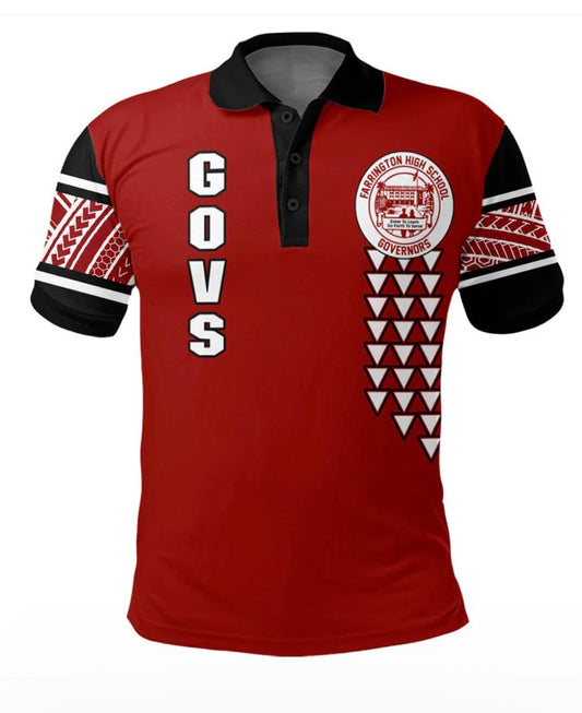 Farrington High School Polo Shirt • Polynesian Inspired Design